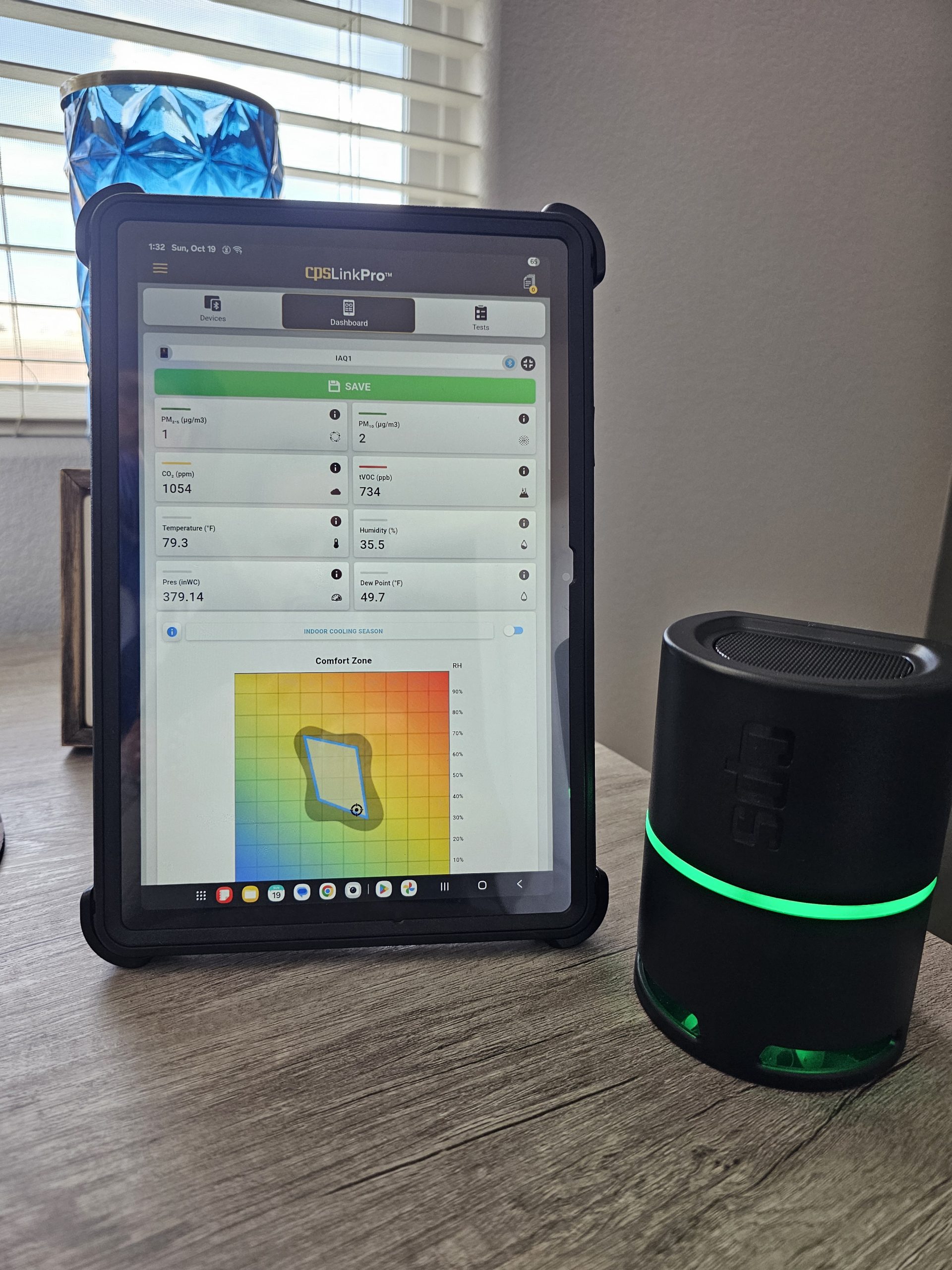 Technician diagnosing HVAC in attic